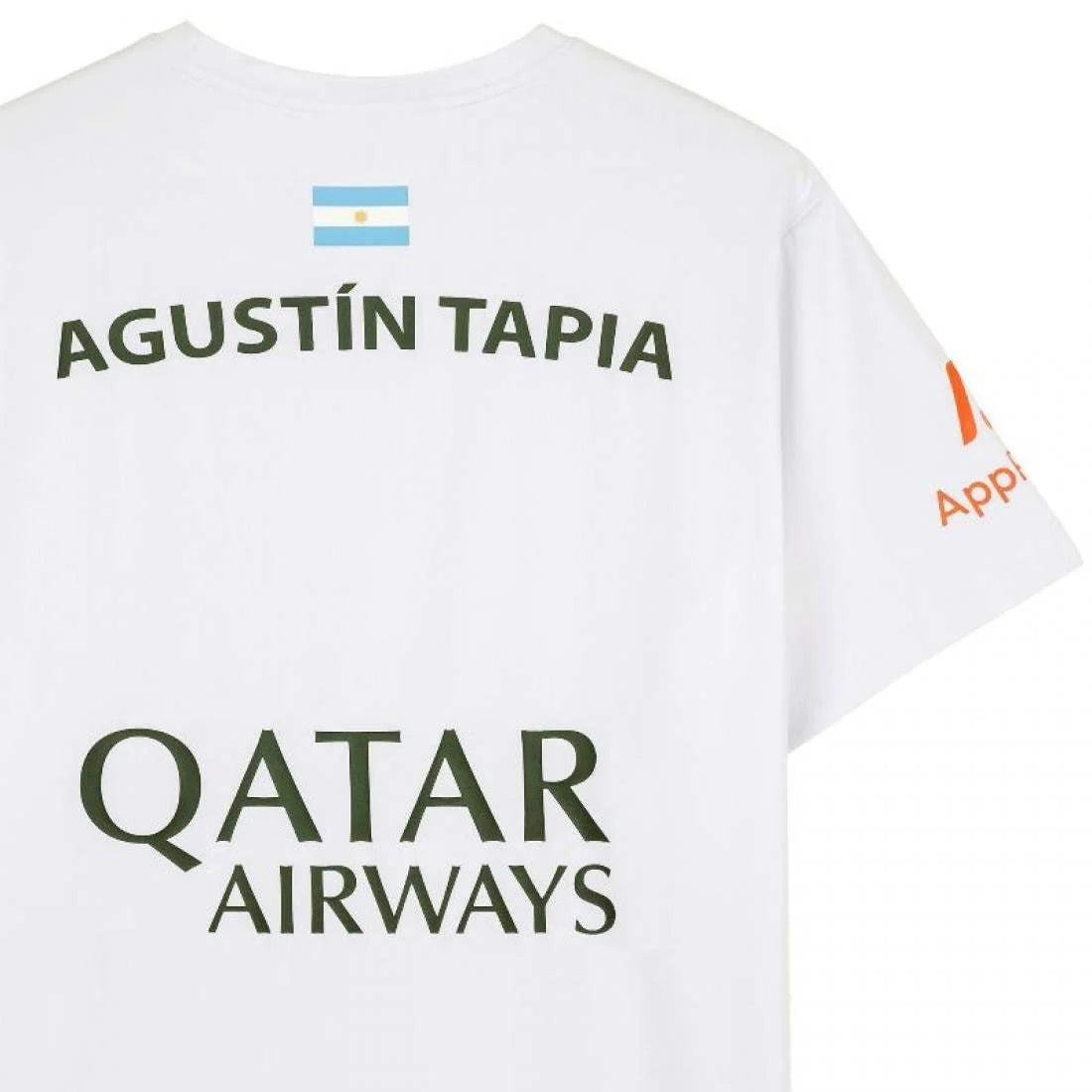 Nox Agustin Tapia sponsorise le t-shirt blanc AT10 2024