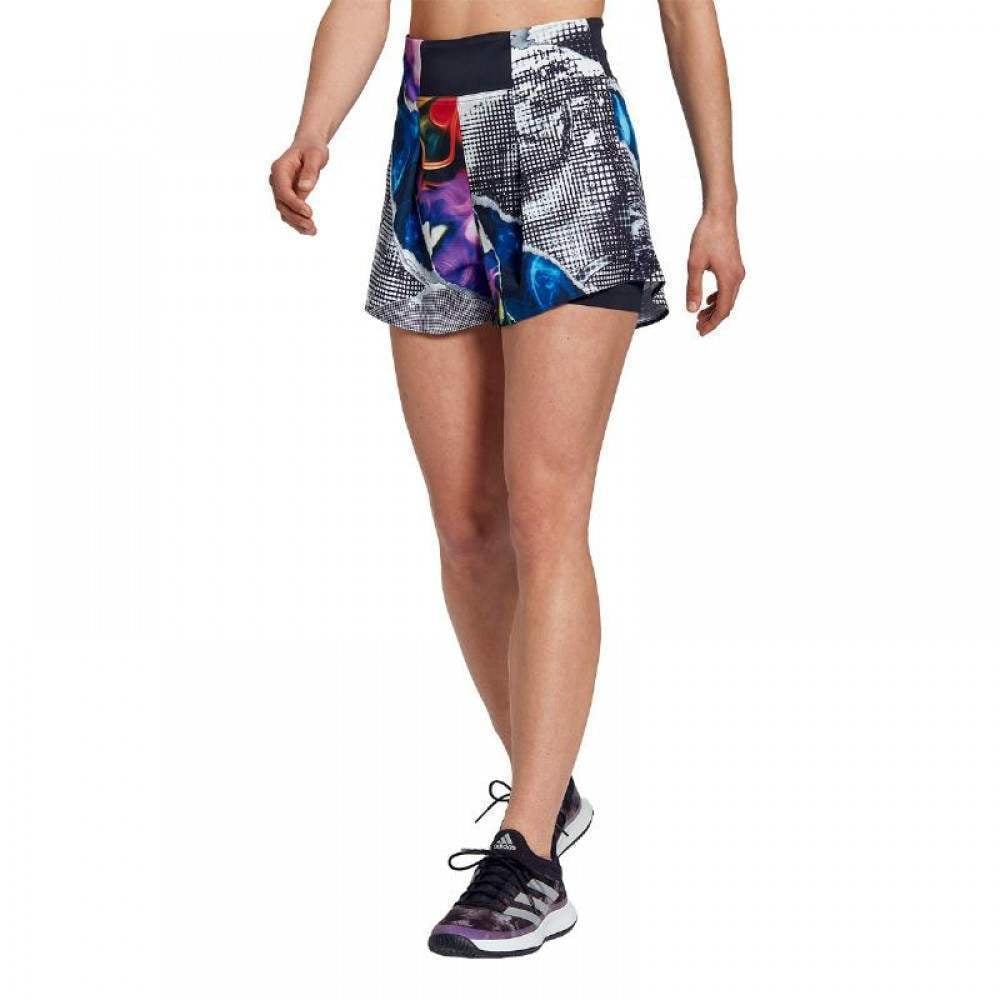 Short Adidas Us Series noir multicolore femme