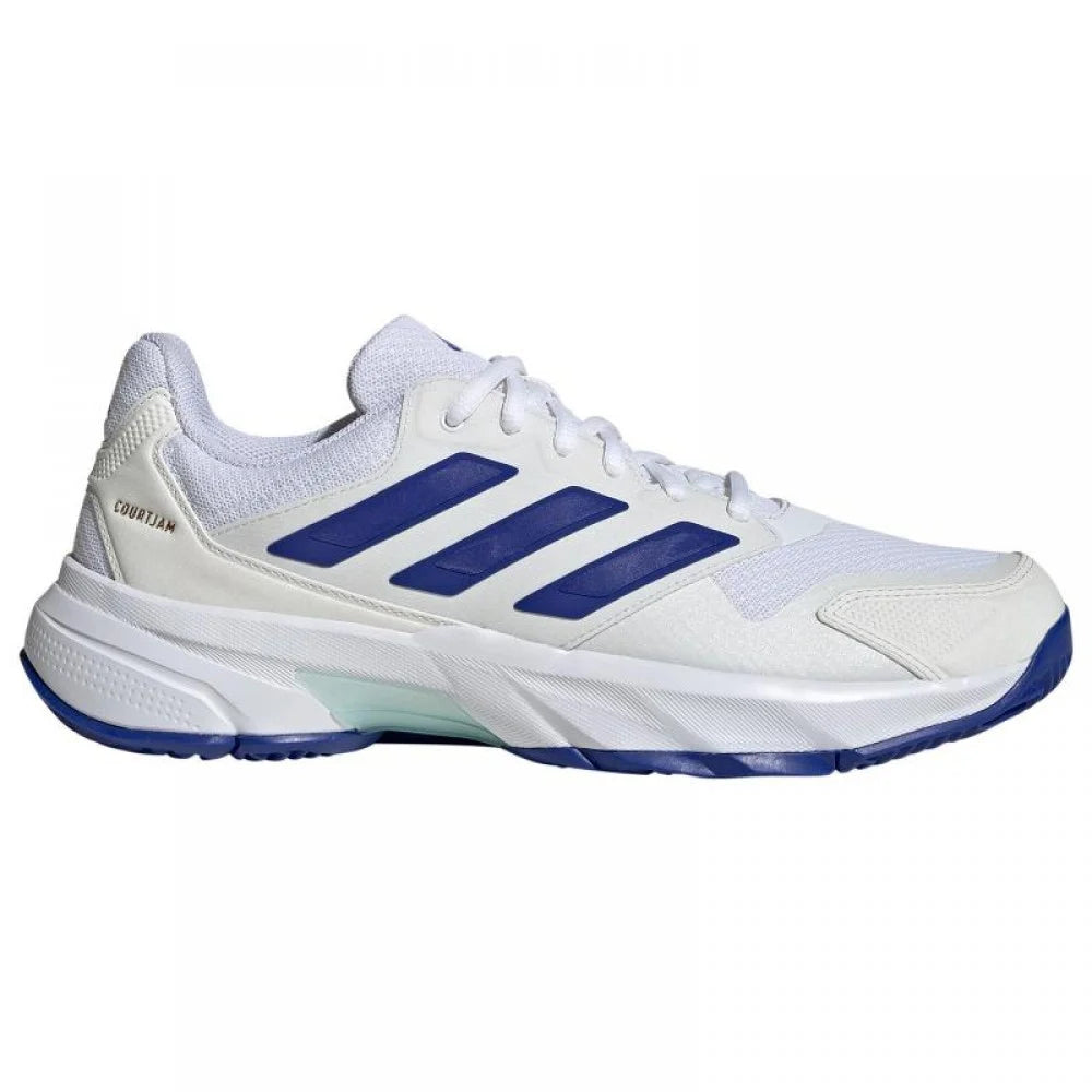 Adidas CourtJam Control 3 Blanc Bleu Aqua Sneakers