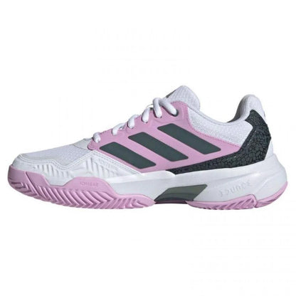 Chaussures Femme Adidas CourtJam Control 3 Blanc Noir Lilas