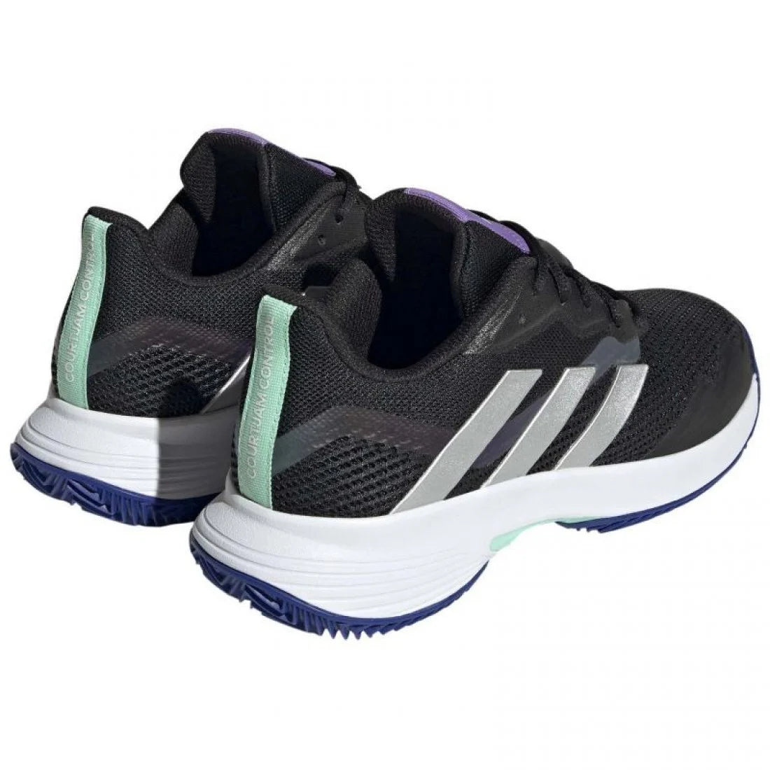 Adidas CourtJam Control Black Nucleo Silver Baskets pour femme