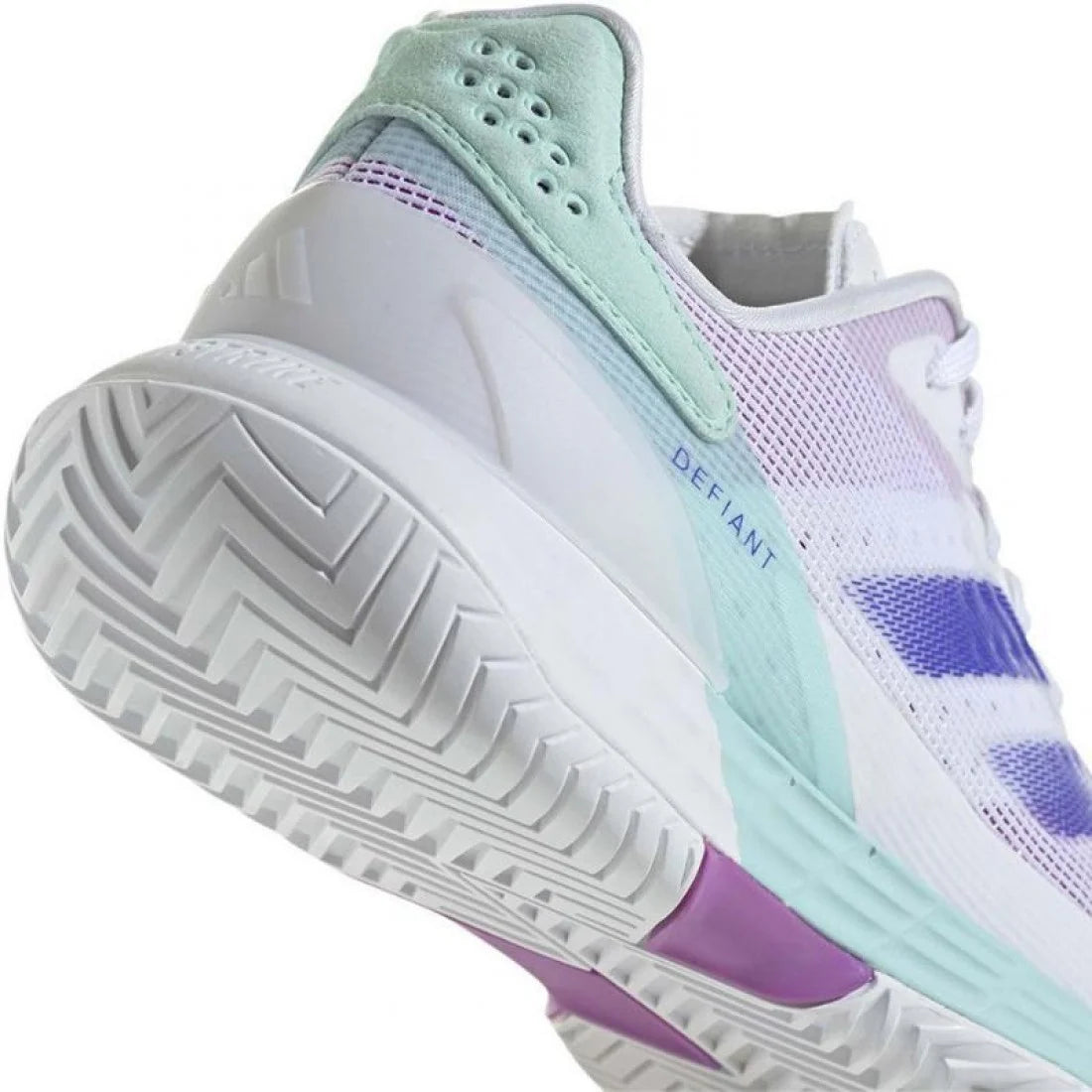 Adidas Defiant Speed 2 Blanc Bleu Aqua Baskets Femme