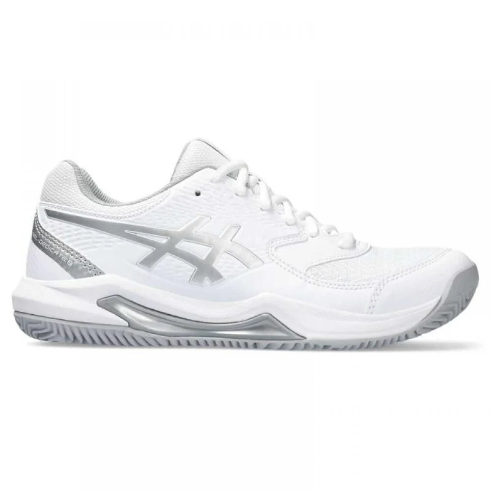 Chaussures Femme Asics Gel Dedicate 8 Clay White Silver