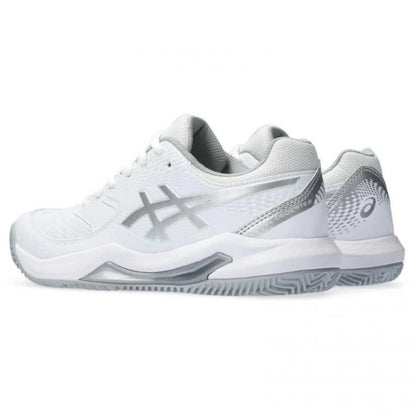 Chaussures Femme Asics Gel Dedicate 8 Clay White Silver