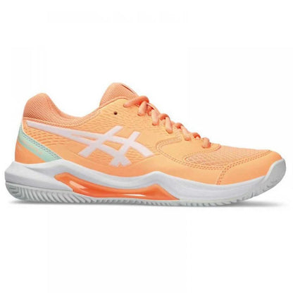 Chaussures Femme Asics Gel Dedicate 8 Padel Orange Blanc