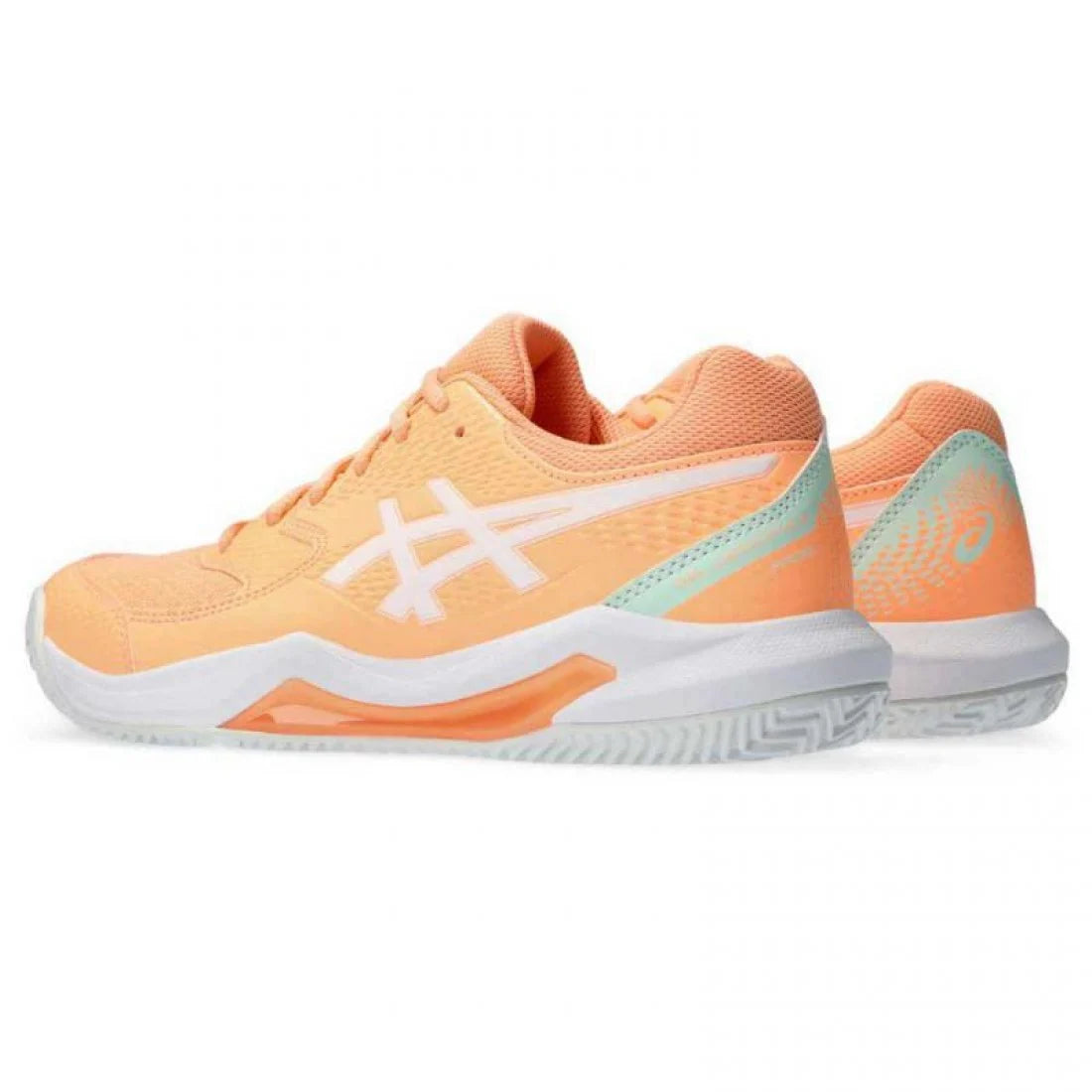 Chaussures Femme Asics Gel Dedicate 8 Padel Orange Blanc