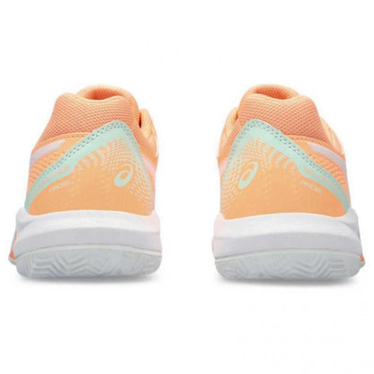 Chaussures Femme Asics Gel Dedicate 8 Padel Orange Blanc