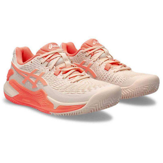 ZAPATILLAS ASICS GEL RESOLUTION 9 CLAY ROSA CORAL MUJER