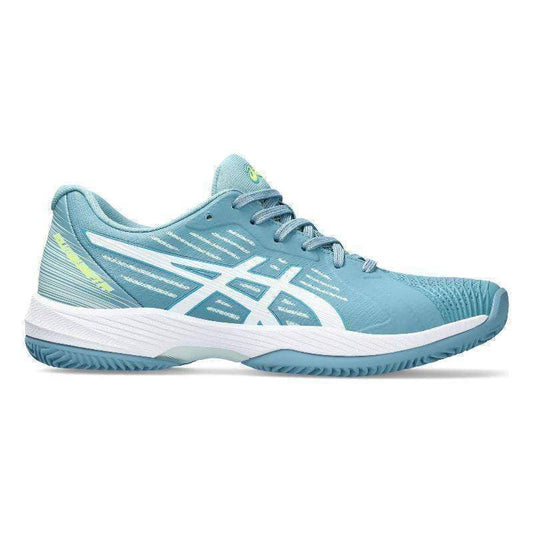 ZAPATILLAS ASICS SOLUTION SWIFT FF CLAY GRIS AZUL BLANCO MUJER